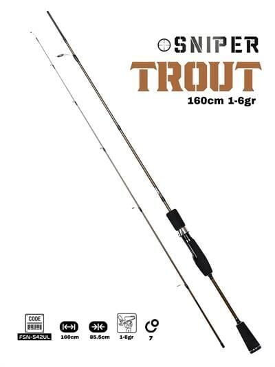 Fujin Sniper Trout 160cm 1-6gr Trout Kamışı Brown