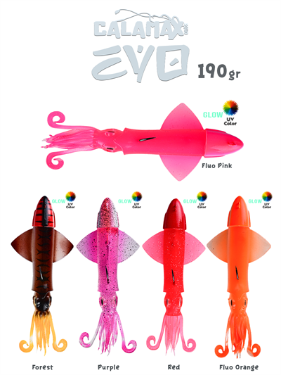 Fujin Calamax EVO 190gr Combo Squid Silikon Yem