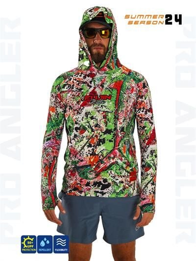 Fujin Pro Angler S24 Hooded Makai Green Red