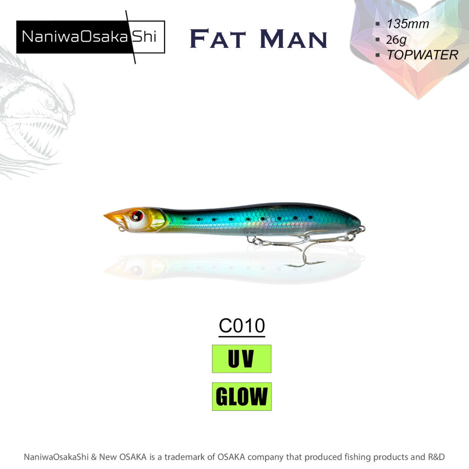 NaniwaOsakaShi Fat Man 135mm 26Gr Topwater