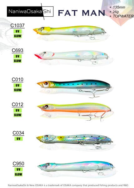 NaniwaOsakaShi Fat Man 135mm 26Gr Topwater