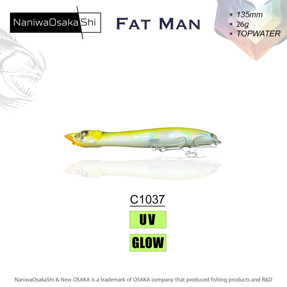 NaniwaOsakaShi Fat Man 135mm 26Gr Topwater C1037