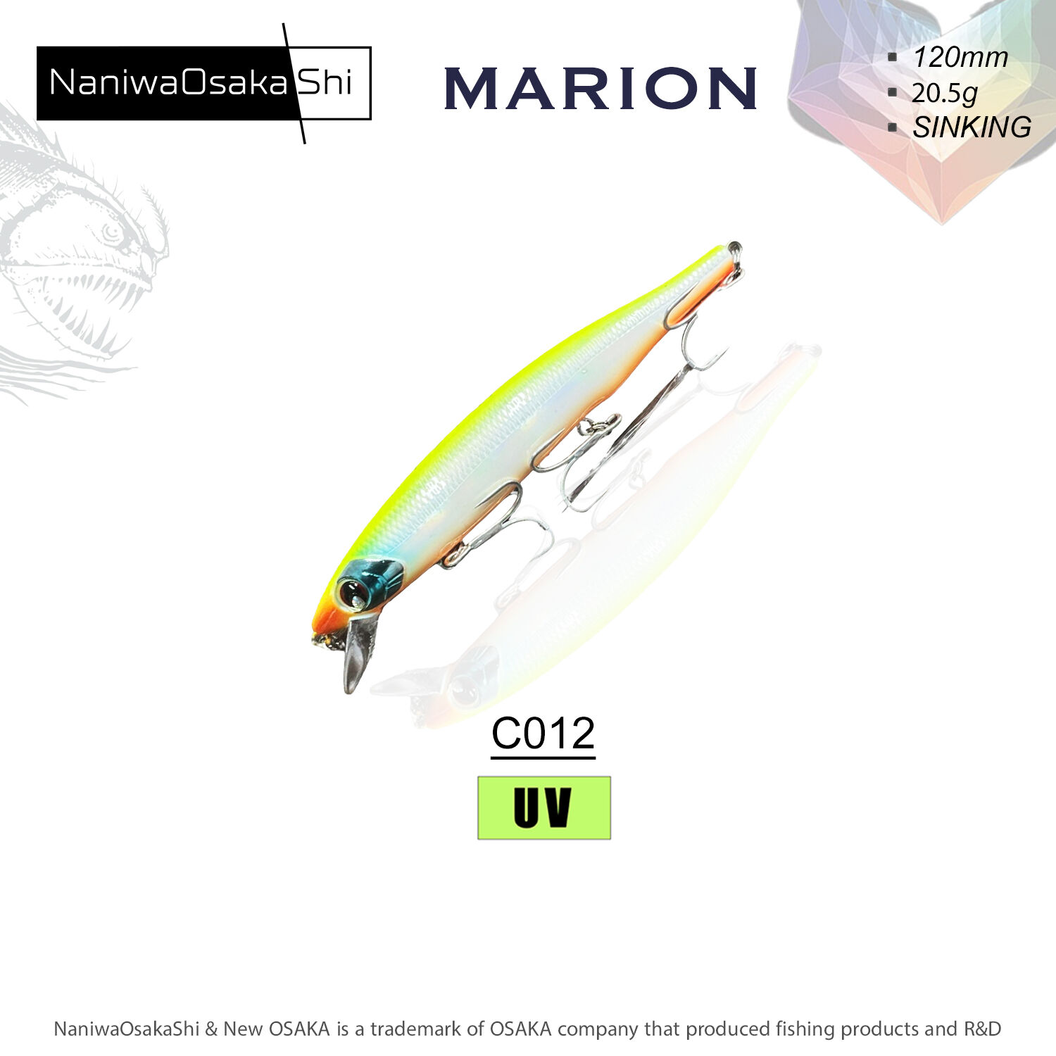 NaniwaOsakaShi Marion 120mm 20,5Gr Sinking C012