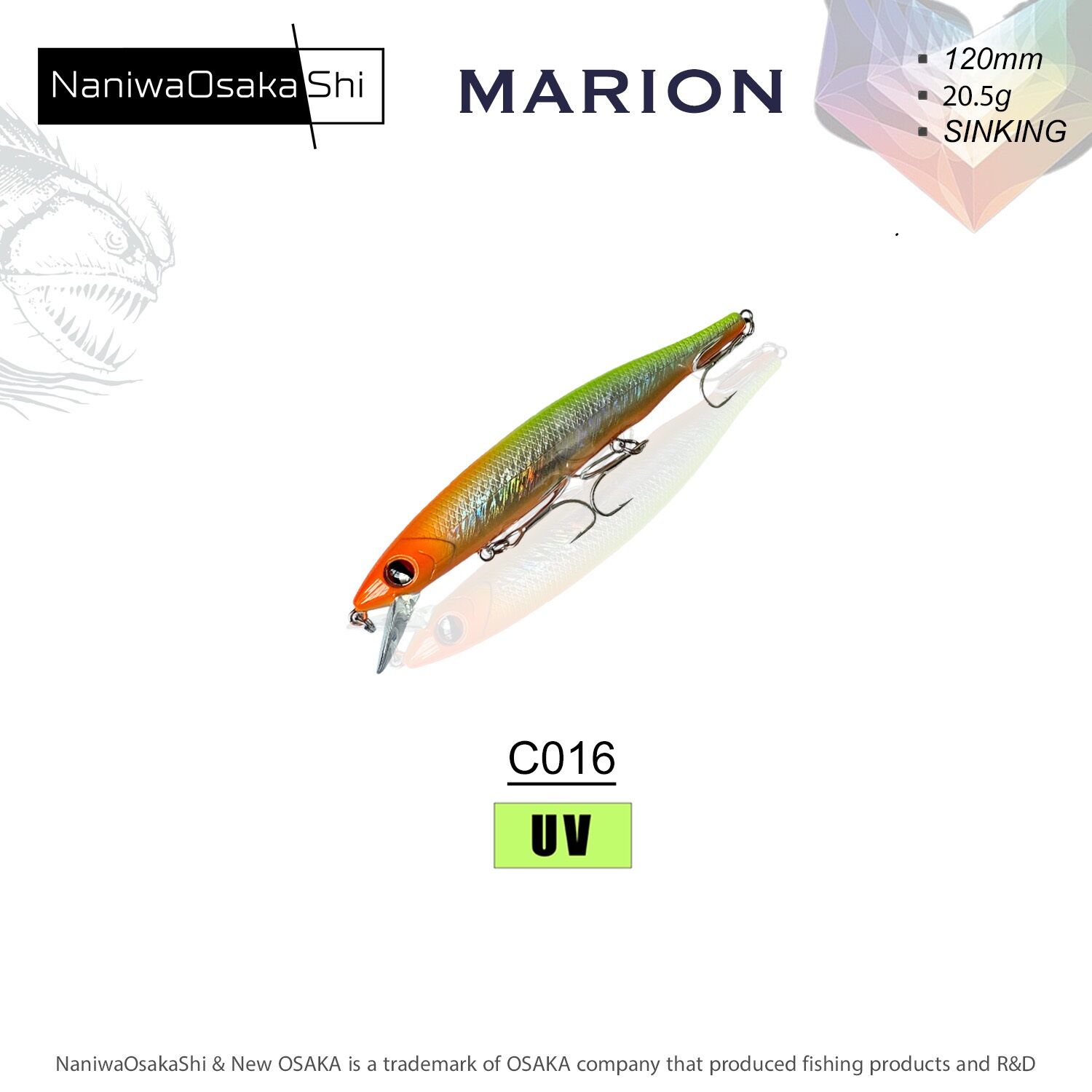 NaniwaOsakaShi Marion 120mm 20,5Gr Sinking C016