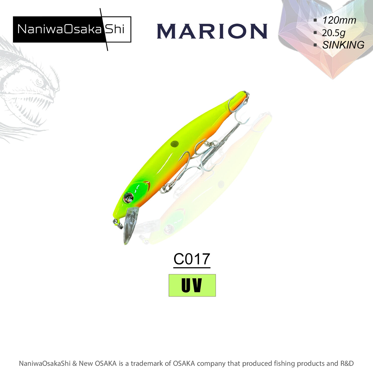NaniwaOsakaShi Marion 120mm 20,5Gr Sinking C017