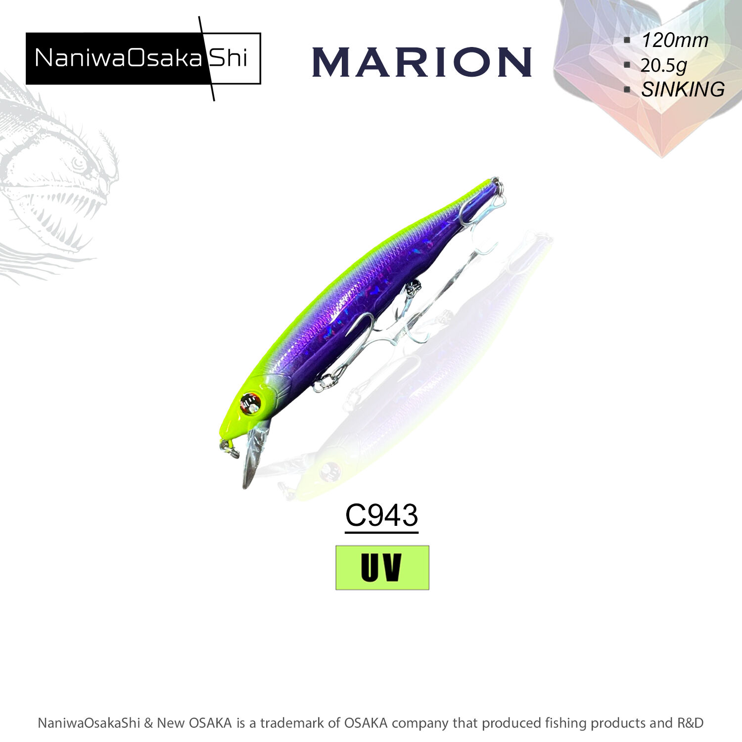 NaniwaOsakaShi Marion 120mm 20,5Gr Sinking C943