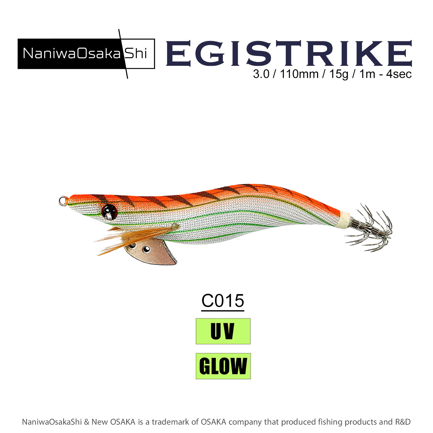 NaniwaOsakaShi EgiStrike 3.0 110mm 15.4g C015