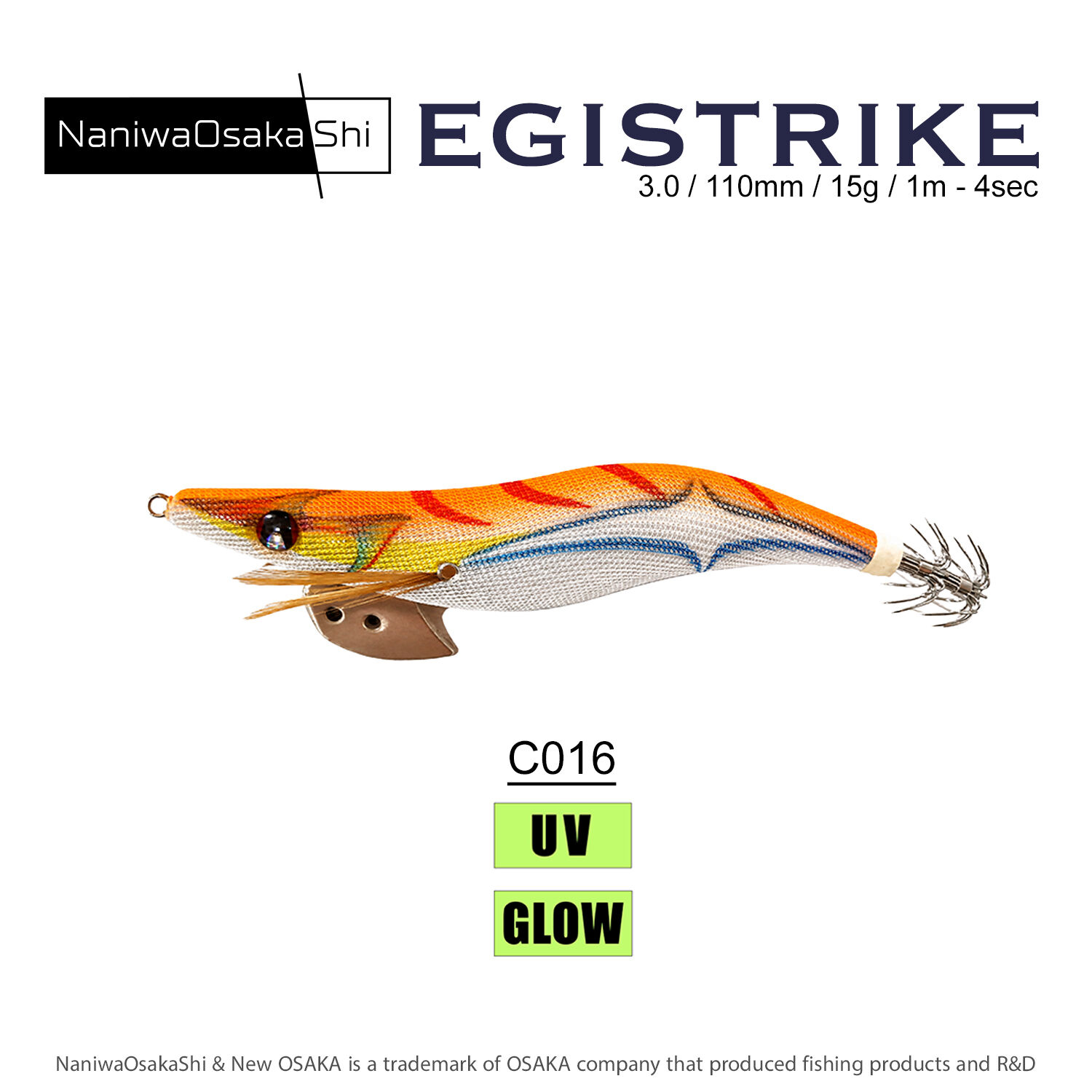 NaniwaOsakaShi EgiStrike 3.0 110mm 15.4g C016