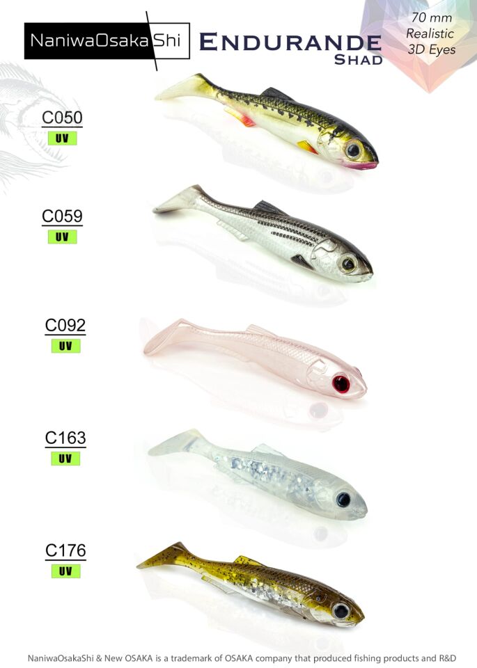 NaniwaOsakaShi Endurande Shad 70mm C163