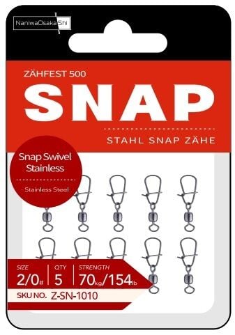 NaniwaOsakaShi Zahfest500 Snap Swivel Stainless