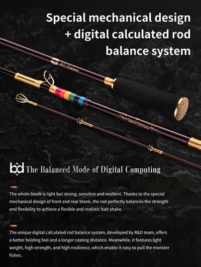 Ecooda GT-Fisher Rainbow 2 183cm 100-200gr Slow Jigging Kamışı