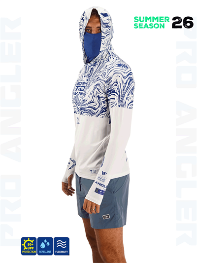 Fujin Pro Angler S26 Buff&Hoodie Izohips White Blue