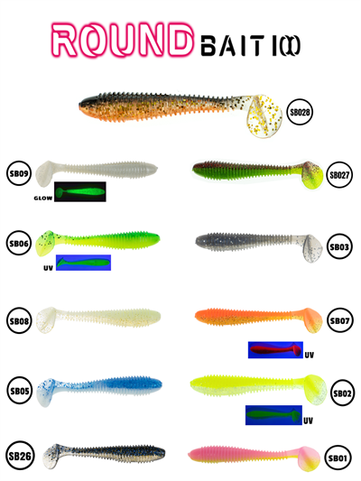 Fujin Round Bait 100mm #SB001  Silikon Balık