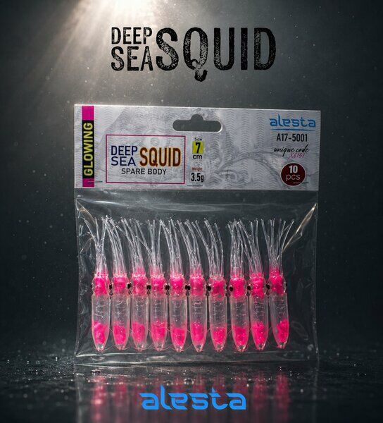 Deep Sea Squid X6152 Glow Pink 7cm 10P