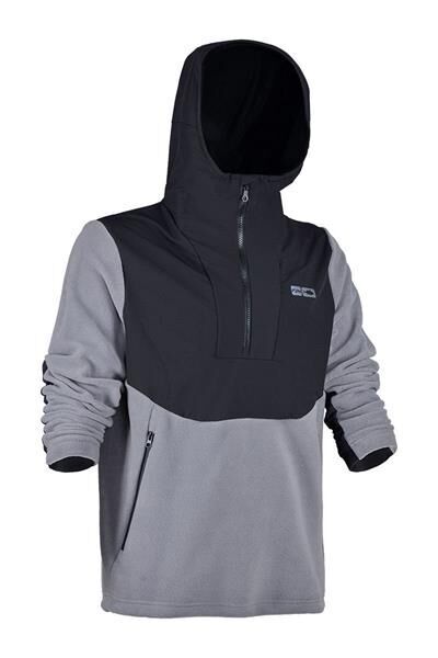 Fujin SeaGame Technical Polar Hoodie Black Grey