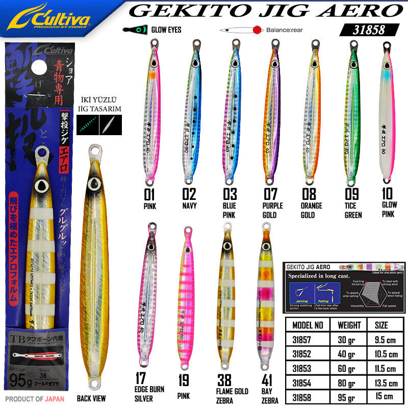 Cultiva 31858 Gekito Jig Aero 95g 15 cm